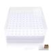 Nail Drill Bits Holder & Nail Drill Bits Cleaning Brush 100 Holes Nail Bit Holder Dustproof Nail Art Drill Bits Display Storage Box Nail Drill Bit Holder for Nail Tech (White)