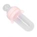 Baby food dispenser pacifier waterproof silicone baby food donor skin-friendly suffocated prevent dust density cover for one (pink)
