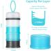Vicloon Baby Milk Powder Dispenser - 4 Layer Portable Container for Kids - Stackable Snack Storage - Gray & Blue - Buy Online on SooperMarket.com