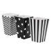HOMSFOU 48pcs Popcorn Carton Party Bag Gift Bag Party Candy Cartons Candy Bar Bag Candy Buffet Bags Candy Bag European and American 1 count (Pack of 1) Black