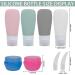 8-Piece Silicone Travel Bottles Set - Leak-Proof Reusable Containers with Transparent Bag for Shampoo Cream and Body Care (60ml) - Buy Online on SooperMarket.com