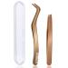 Eyeline pliers for artificial eyelashes 2 pieces B&Q eyelash applianter stainless steel eyelashes tweezers for eyelashes Individual eyelash tweezers at home -2Pcs 2 PCs eyelash applicator
