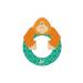 Sevi 83015 Tier wood letters o Orang-Utan door letters for children's room ABC learning toys made of wood educational toys for children from 3 years letters sorted green/pink/yellow