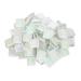 100pcs/100g Pack of Mosaic Tile Supplies for DIY Crafts Plates Picture Frames Flowerpots Handmade Jewelry C 1x1 cm Square Crystal Glass Decorative Tiles (Iridescent White) Iridescent White 100g/100pcs