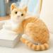 Hpory Cat Soft Toy Simulation Cat Plushie Cute Plush Cat Doll Realistic Cat Soft Plush Faux Plush Kitten Toy Pet Animal Photography Prop Room Home Decoration Companion Pets Toy Gift for Kids Orange Cat - 30cm - Buy Online on SooperMarket.com