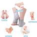 Hilph Gel Heel Socks - Moisturizing Open Toe Foot Care for Cracked Dry Heels - 2 Pairs Gray - Ideal for Men & Women - Buy Online on SooperMarket.com