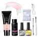 Polygel nail kit polynail gel kit starter nail extension kit beginner Set nail art tools set of faster kit 8 pieces pgp012-all-in-one French nail kit salon diy at home pgp012.PGP012.