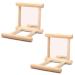 2Pcs Parrot Hanging Swing Mirror Fun Wooden Parrot Mirror Hanging Wooden Bird Mirror Toy Parrot Toy Budgie Mirror for Small Birds