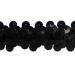 Trims by the Yard 2 Row 7/8" Metallic Stretch Sequin Black | (5 Yard Cut) Trim