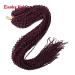 3 Packs Eunice Synthetic Crochet Braids - Curly Box Braids 28 Inch (99J) | International Shipping - Buy Online on SooperMarket.com