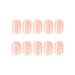 Extra Short Press on Nails - Acrylic Square Fake Nails in Nude Pink | Full Cover Glossy Designs with Nail Glue for Women - Buy Online on SooperMarket.com