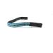 Equipride horse headband head strap with an attractive arch form Glossy sparkling rhinestones turquoise brown leather full 16 "