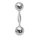 CARRS - Sterling Silver Decorative Keepsake Dumb Bell Baby Rattle