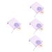 VICASKY 4 Sets Nursing Pad Breastfeeding Pads Reusable Breast Pads Breastfeeding Cushions Washable Breast Pads Printing Chest Pad Cover Mat Mother Polyester Cotton Printed TPU Coated Cloth