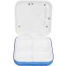 Smart Medication Organizer with Timer Bell Vibration Reminder 4 Compartments Medicine Box for Portable Storage Blue - Buy Online on SooperMarket.com