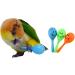 WACURRENTHYD 3PCS- Colourful Mini Ball Sand Hammer Parrot Rattle Shaker Musical Sound Toy Intelligent Sand Hammer Toys for Parakeets Canaries Cockatiels Conure Lovebirds(Random Color)