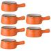 MAGICLULU 6 Pcs Mini Sauce Dish Milk Pasta Cooker Condiment Pot Coffe Creamer Espresso Mugs Coffee Mini Butter Seasoning Serving Dishes Dipping Sauce Bowls Sushi Drying Rack Ceramics Baby 8X5X3CMx3pcs Orangex3pcs
