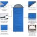 Lightweight 3 Season Sleeping Bag for Kids & Adults - 5-20 Degree Microfiber Fill - Ideal for Backpacking, Hiking, Camping - Includes Compression Sack - Single, Blue - Buy Online on SooperMarket.com