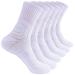 Seiciviy Athletic Socks For Men Compression Socks Ankle Mens Running Workout Size 6-14 Cycling Sports Outdoor Crew Socks White--3pairs