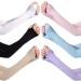BN Sun Protection Arm Sleeves Arm Sleeves Arm Sleeves UV Protection for Cycling Fishing Basketball Hiking 6 Pairs 6 Colors