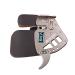 Bicaster Archery Finger Tab Genuine Leather + Aluminum Plate Adjustable Finger Guard Protective Gear for Recurve Bow Silver Large