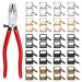 Key Fob Hardware  40 Pcs 1Inch 25mm 5 Colors Key Fob Hardware Kit Keychain Hardware Pliers Attach Rubber Tips for Wristlet Keychain  Key Lanyard and Key Chain Making Hardware Supplies Install