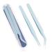 2 PCS Lash Extension Tweezers Sticker Tweezers Stainless Steel Straight and Curved Tip Tweezers Cute Craft Tweezers for Rhinestone Nail Art Eyelashes Scrapbook