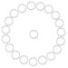 20 pieces of pacifier chain silicone ring O-rings pacifier ring silicone for infant clips adapter holder for baby show or birthday present (transparent)