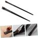 Baluue 6 Sets Eyeliner Brush Makeup Brush Eye Liner Wands Eyebrow Brush Spoolie Ear Black Wood - Buy Online on SooperMarket.com