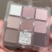 Lovelycat 9 Colors Glitter Eyeshadow Makeup Palette Matte High Pigmented Colorful Creamy Texture Eye Shadow Powder Natural Waterproof Long Lasting Eyeshadow Powder Cosmetics (F)