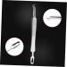 FOYTOKI 9 Pcs Clip Comedone Pimple Extractor Blackhead Tweezers Tool Blackheads Silver Stainless Steel - Buy Online on SooperMarket.com