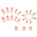 RUNRAYAY 24pcs Orange Press on Nails - Medium French Tips Artificial Nails for Women & Girls | Easy Glue-On Fake Nails - Buy Online on SooperMarket.com
