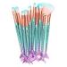 Funfunman 11PCS Makeup Brushes Set - Mermaid Colorful Cosmetic Brushes - Buy Online on SooperMarket.com