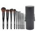DFHBFG 10 Pieces of Porous Makeup Brush Set Black Barreled Eye Makeup Tools As shown in the figure D