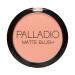 Palladio Matte Blush, Brushes onto Cheeks Smoothly, Soft Matte Look and Even Finish, Flawless Velvety Coverage, Effortless Blending Makeup, Flatters the Face, Convenient Compact, Peach Ice