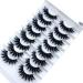 HBZGTLAD 3D Mink Eyelashes â€“ 8 Pairs Long Natural False Lashes for Stunning Makeup (B03) - Buy Online on SooperMarket.com