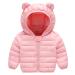 Kids Puffer Jacket Winter Hooded Coat Padded Jacket Lightweight Outerwear Boys Girls Outfits Pink 2-3 Years