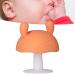 Baby Teething Toy - Food Grade Silicone Teether Mushroom Shaped for Infants Over 4 Months - Pink (Orange) - Buy Online on SooperMarket.com
