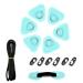 Stainless Steel D Ring Patch for Inflatable Boat Kayak Dinghy SUP, D-Ring PVC Patch 8.5ft Strong Elastic Shock Rope with 6pcs Hooks SUP Kayak Stand Up Paddle Board Accessories, NO Glue Included 9cm Cyan