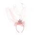 minkissy Headband Hair Wreath Princess Mesh Princess Crown Bow Veil Hair Bobbles Birthday For Girls Veil Princess Hairpiece Fabric Pink Sequins Crown 47x12cm Pink