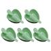 5 Sets Plastic Heart Shaped Facial Mask Mixing Bowl with Stirring Spatula Facemask Bowl Mud Mask Mixing Bowl DIY Skin Care Mixing Tool Kit for Lady Women Home Beauty Salon Use Green