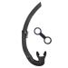 SACBOLA Silicone Snorkel for Diving, Free Diving and Diving Fishing and Underwater Hockey or Snorkeling BLACK