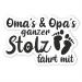Foil center - Grandma and Grandpa's pride drives with car 12 x 8 cm - high -quality sticker car tuning - car sticker - fun sticker for car - sticker bomb - car sticker - Made in Germany