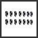 Black Daisy Design Press On Nails - Medium | Full Cover Tips for Women & Girls | Spring/Summer Salon Nail Art - Buy Online on SooperMarket.com