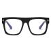 Jurchio Unisex classic glasses for men and women |Space glasses frame in the vintage look |Without strength clear glass glasses glasses with glasses case black (blue light filter glasses)