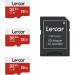 Lexar 32GB Micro SD Card 3 Pack with Adapter - Up to 100MB/s, U1 Class10 V10 A1, High Speed TF Card (3 Cards + 1 Adapter) - Buy Online on SooperMarket.com