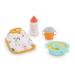 Corolle Mon Premier Poupon Mealtime Set - 5-Piece Accessory Set Includes Feeding Bottle  Cup  Bib  Feeding Dish & Spoon  fits 12'' Baby Dolls  for Kids Ages 18 Months & up  Blue  Orange  Yellow