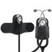 Leather Stethoscope Holder Hip Clip - Black Stethoscope Holster with Inner Pocket & Velcro Closure for Doctors/Nurses/Scrubs/EMT