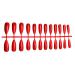 Dajidafu 1 Set False Nails Long Press Nail Tips Full Cover Artificial Fingernails Nail Art Simple Style for Women Girls Beginners SM17P63 Red
