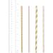 Biodegradable Paper Straws 200 Pack Pink & Gold Multi-Pattern for Birthday Wedding Holiday Decoration - Buy Online on SooperMarket.com